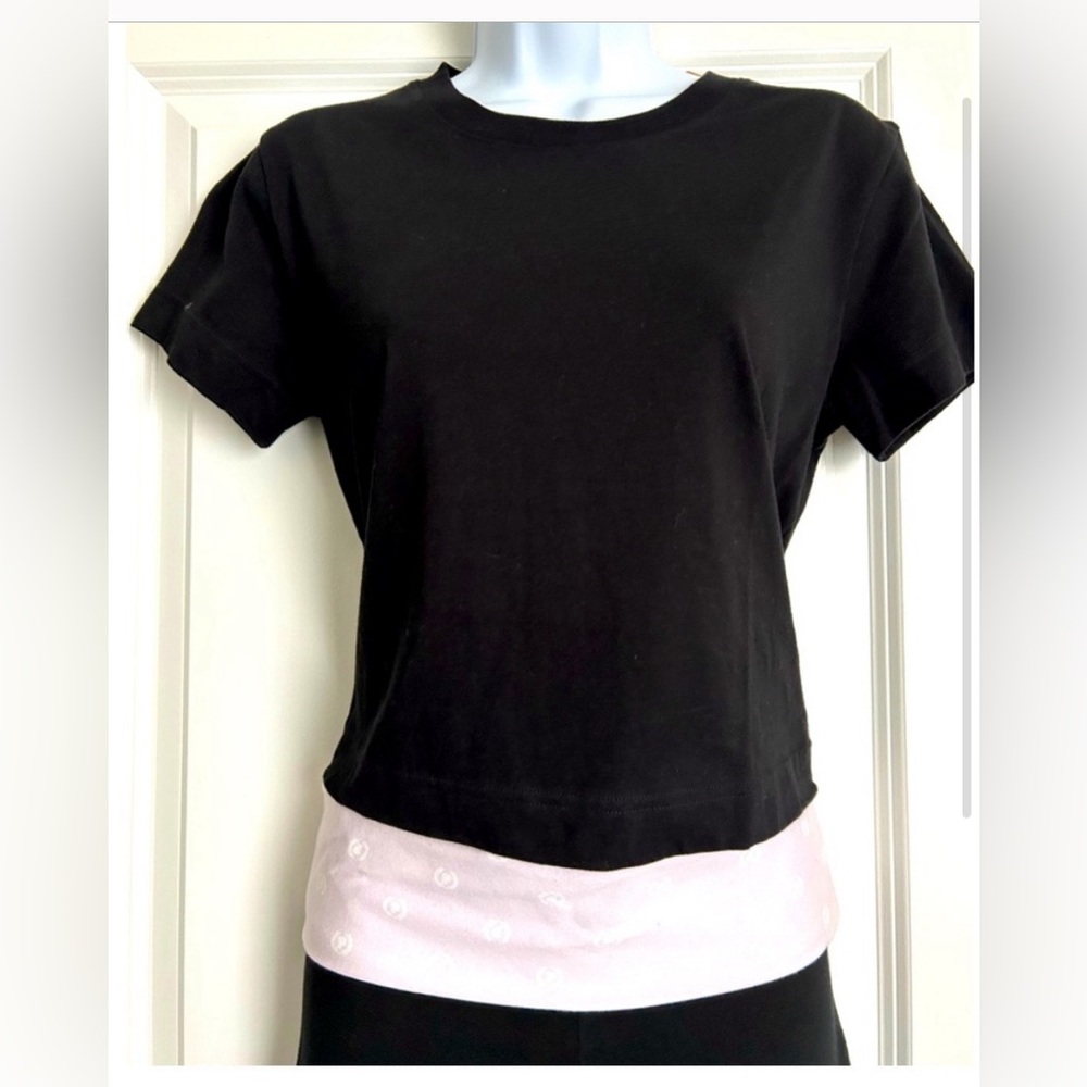 Victoria’s Secret PINK Black Yoga Top Size Small NWT